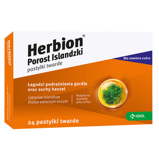 Herbion Porost Islandzki 3 mg, 24 pastylki twarde - zdjęcie produktu