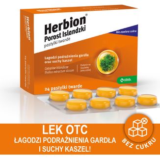 Herbion Porost Islandzki 3 mg, 24 pastylki twarde - 2 - zdjęcie produktu