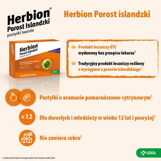 Herbion Porost Islandzki 3 mg, 24 pastylki twarde - 4 - zdjęcie produktu