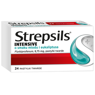 Strepsils Intensive o smaku miodu i eukaliptusa 8,75 mg, 24 pastylki twarde - 2 - zdjęcie produktu