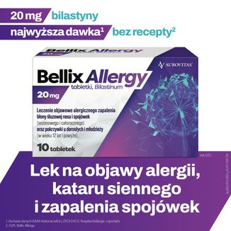 Bellix Allergy 20 mg, 10 tabletek - 2 - zdjęcie produktu