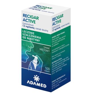 Recigar Active 1,5 mg, spray, smak miętowy, 100 dawek - zdjęcie produktu
