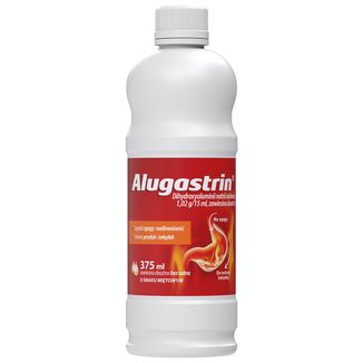 Alugastrin 1,02 g/ 15 ml, zawiesina doustna, smak miętowy, 375 ml USZKODZONE OPAKOWANIE - zdjęcie produktu
