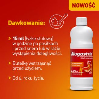 Alugastrin 1,02 g/ 15 ml, zawiesina doustna, smak miętowy, 375 ml USZKODZONE OPAKOWANIE - 5 - zdjęcie produktu