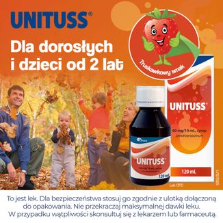 Unituss 60 mg/10 ml, syrop, 120 ml - 4 - zdjęcie produktu