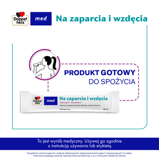 Doppelherz Med Na zaparcia i wzdęcia, makrogol 10 g, 10 saszetek - 4 - zdjęcie produktu