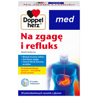 Doppelherz Med Na zgagę i refluks, 20 saszetek - zdjęcie produktu