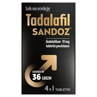Tadalafil Sandoz 10 mg, 4 tabletki - zdjęcie produktu
