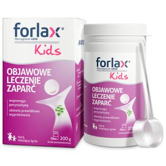 Forlax Kids Makrogol 4000, proszek, smak pomarańczowy, 200 g - zdjęcie produktu