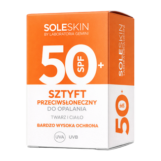 Soleskin, sztyft ochronny do twarzy i ciała, SPF 50+, 20 g - 3 - zdjęcie produktu