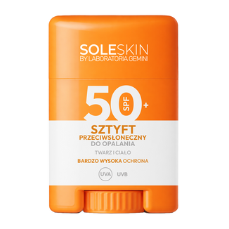 Soleskin, sztyft ochronny do twarzy i ciała, SPF 50+, 20 g - zdjęcie produktu