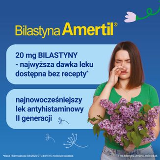 Bilastyna Amertil 20 mg, 20 tabletek - 3 - zdjęcie produktu