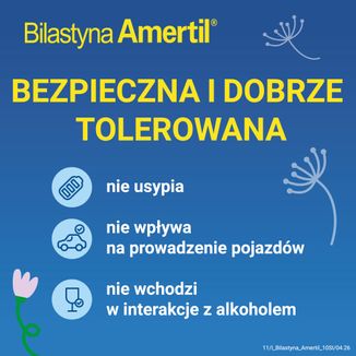 Bilastyna Amertil 20 mg, 20 tabletek - 7 - zdjęcie produktu