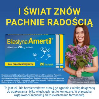 Bilastyna Amertil 20 mg, 20 tabletek - 9 - zdjęcie produktu