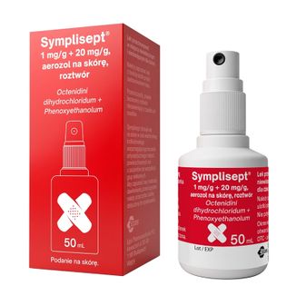 Symplisept 1 mg + 20 mg/g, aerozol na skórę, 50 ml - zdjęcie produktu