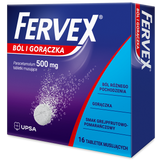 Fervex Ból i Gorączka 500 mg, 16 tabletek musujących - miniaturka zdjęcia produktu