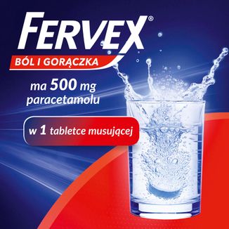 Fervex Ból i Gorączka 500 mg, 16 tabletek musujących - 4 - zdjęcie produktu