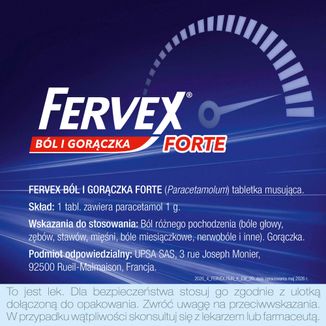 Fervex Ból i Gorączka Forte 1 g, 8 tabletek musujących - 2 - zdjęcie produktu
