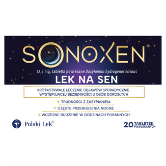 Sonoxen 12,5 mg, 20 tabletek powlekanych - zdjęcie produktu
