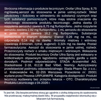Orofar Ultra Spray 8,75 mg/dawkę, 15 ml - 9 - zdjęcie produktu