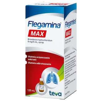 Flegamina Max 8 mg/5 ml, syrop,  120 ml - 2 - zdjęcie produktu