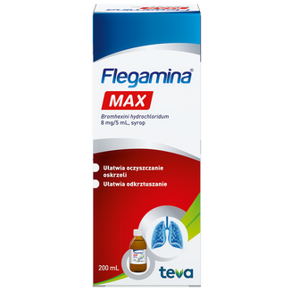 Flegamina Max 8 mg/5 ml, syrop, 200 ml - zdjęcie produktu