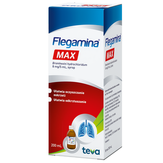 Flegamina Max 8 mg/5 ml, syrop, 200 ml - 2 - zdjęcie produktu