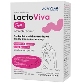 ActivLab Pharma LactoViva Gel, żel dopochwowy, 5 ml x 7 aplikatorów jednodawkowych - zdjęcie produktu