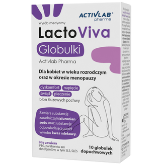 ActivLab Pharma LactoViva, globulki dopochwowe, 10 sztuk - zdjęcie produktu