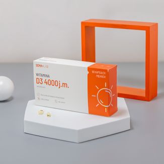 Zestaw SEMA Lab Witamina D3 4000 j.m., 4 x 60 kapsułek miękkich - 3 - zdjęcie produktu