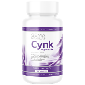 SEMA Maxi Lab Cynk organiczny, 100 tabletek
 - zdjęcie produktu