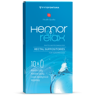 Fytofontana Hemorelax, czopki doodbytnicze, 10 sztuk - 2 - zdjęcie produktu
