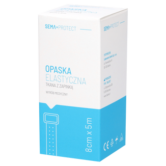 Zestaw SEMA Protect, opaska elastyczna z zapinką, 8 cm x 5 m, 3 x 1 sztuka - 2 - zdjęcie produktu