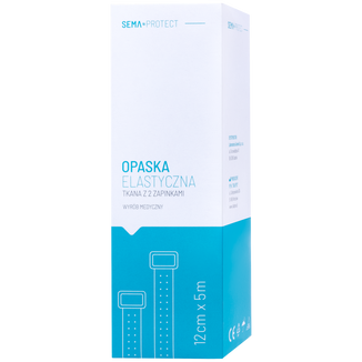 Zestaw SEMA Protect, opaska elastyczna z 2 zapinkami, 12 cm x 5 m, 3 x 1 sztuka - 2 - zdjęcie produktu