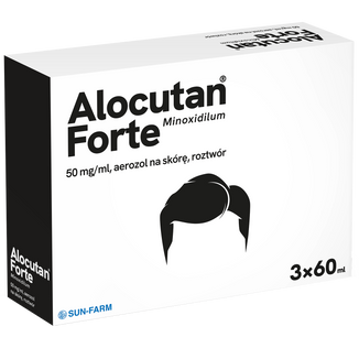 Zestaw Alocutan Forte 50 mg/ ml, aerozol na skórę, 60ml x 3 butelki - zdjęcie produktu