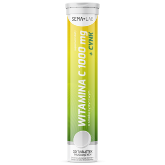 Zestaw SEMA Lab Witamina C 1000 mg + Cynk, smak cytrynowy, 3 x 20 tabletek musujących - 2 - zdjęcie produktu
