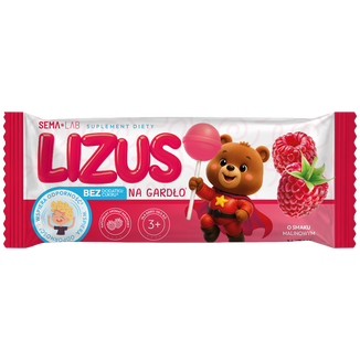 Zestaw SEMA Lab Lizus na gardło, lizak, smak malinowy, od 3 lat, 6 sztuk - 2 - zdjęcie produktu