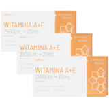 Zestaw SEMA Lab Witamina A+E 2500 j.m. + 20 mg, 3 x 30 kapsułek miękkich - miniaturka zdjęcia produktu