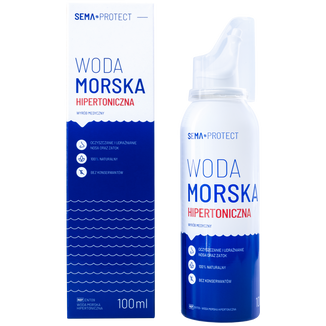 Zestaw SEMA Protect, woda morska hipertoniczna, spray do nosa, 2 x 100 ml - 2 - zdjęcie produktu