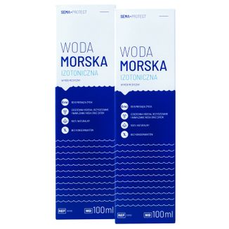 Zestaw SEMA Protect, woda morska izotoniczna, spray do nosa, 2 x 100 ml - zdjęcie produktu