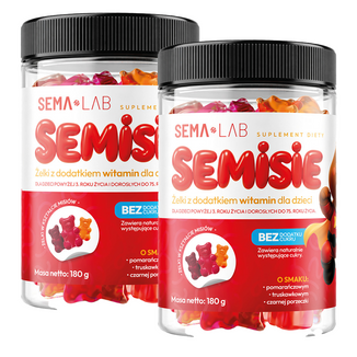 Zestaw SEMA Lab Semisie żelki z dodatkiem witamin dla dzieci, 2 x 60 sztuk - zdjęcie produktu