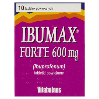 Ibumax Forte 600 mg, 10 tabletek powlekanych - zdjęcie produktu