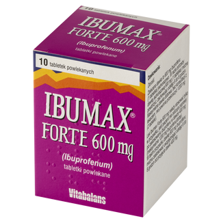 Ibumax Forte 600 mg, 10 tabletek powlekanych - 2 - zdjęcie produktu