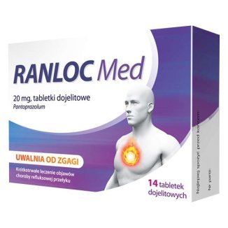 Ranloc Med 20 mg, 14 tabletek dojelitowych - zdjęcie produktu