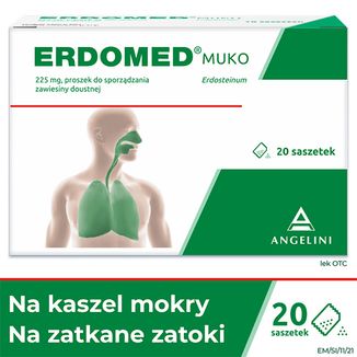 Erdomed Muko 225 mg, proszek do sporządzania zawiesiny doustnej, 20 saszetek - 2 - zdjęcie produktu