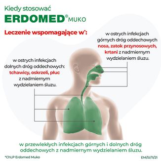 Erdomed Muko 225 mg, proszek do sporządzania zawiesiny doustnej, 20 saszetek - 4 - zdjęcie produktu