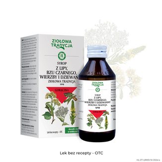 Ziołowa Tradycja Syrop z lipy, bzu czarnego, wierzby i dziewanny, 125 g KRÓTKA DATA - 2 - zdjęcie produktu