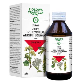 Ziołowa Tradycja Syrop z lipy, bzu czarnego, wierzby i dziewanny, 125 g - zdjęcie produktu