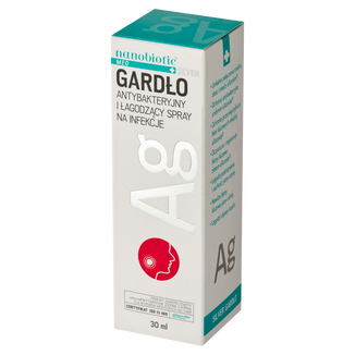 Nanobiotic Med Silver Gardło, antybakteryjny spray na infekcje gardła, 30 ml - 3 - zdjęcie produktu