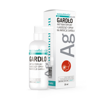 Nanobiotic Med Silver Gardło, antybakteryjny spray na infekcje gardła, 30 ml - zdjęcie produktu
